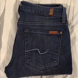 7 For All Mankind dark wash straight leg jeans